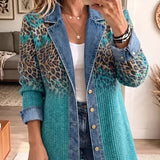 Abigail | Vintage Luipaardprint Denim Jacket