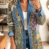Allison | Vintage Bloemen Denim Jacket