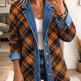 Naomi | Vintage Block-Print Denim Jacket