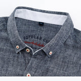 Joas | Crèmekleurig casual overhemd met button-downkraag