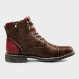 Jorn | Bordeauxrode nette veterlaarzen