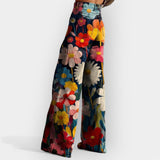 Laura - Bloemenbroek met wijde pijpen