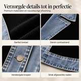 Lieke | Spijkerjasje met retro kunstprint