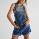 Daphne - Korte Denim Overalls