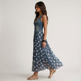 Beatrice - Denim Jurk met Polkadot Chiffon Rok