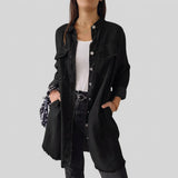 Maeve - Lange Mouwen Denim Shirt Jurk