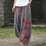 Blanche – Brede broek met golf- en karperpatroon