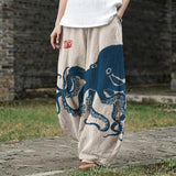 Amandine – Brede broek met maritiem patroon