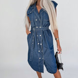 Isla - Everyday Denim Jurk met Riem