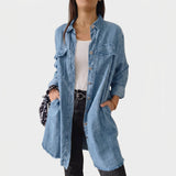 Maeve - Lange Mouwen Denim Shirt Jurk