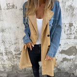 Priscilla - Twee-Tonige Denim Trenchcoat