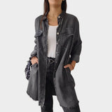 Maeve - Lange Mouwen Denim Shirt Jurk