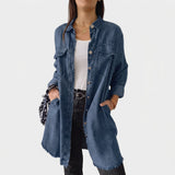 Maeve - Lange Mouwen Denim Shirt Jurk
