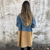Priscilla - Twee-Tonige Denim Trenchcoat