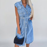 Isla - Everyday Denim Jurk met Riem