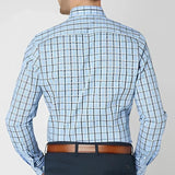 Marnick | Marineblauw-rood geruit overhemd