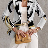 NOEMINE | ABSTRACTE BORSTELSTREEP BLAZER