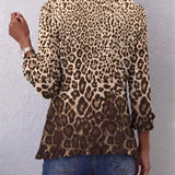 Jacqueline | Luipaard Print Geplooide Jas
