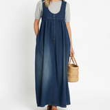 Ivy - Vintage Denim Maxi Jurk