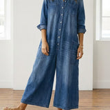 Monica - Denim Katoenen Jumpsuit