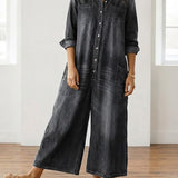 Monica - Denim Katoenen Jumpsuit