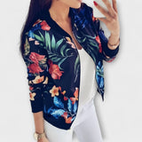 Andreia - Elegante bomberjack met bloemenpatroon