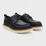 Ralf | Zwarte retro veterschoenen