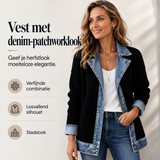 Sanne | Spijkerjasje met ruitpatchwork