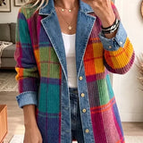 Sanne | Spijkerjasje met ruitpatchwork