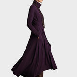 Teresa - Asymmetrische gebreide maxi-jurk met col